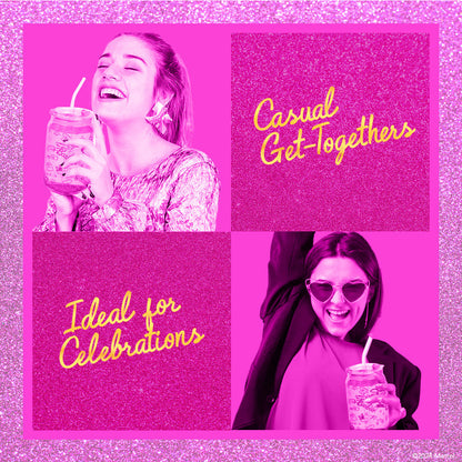 Barbie™ X Dragon Glassware® Love Out Loud Drinking Glasses - Bộ 2 Ly Thủy Tinh Cao Cấp Chính Hãng