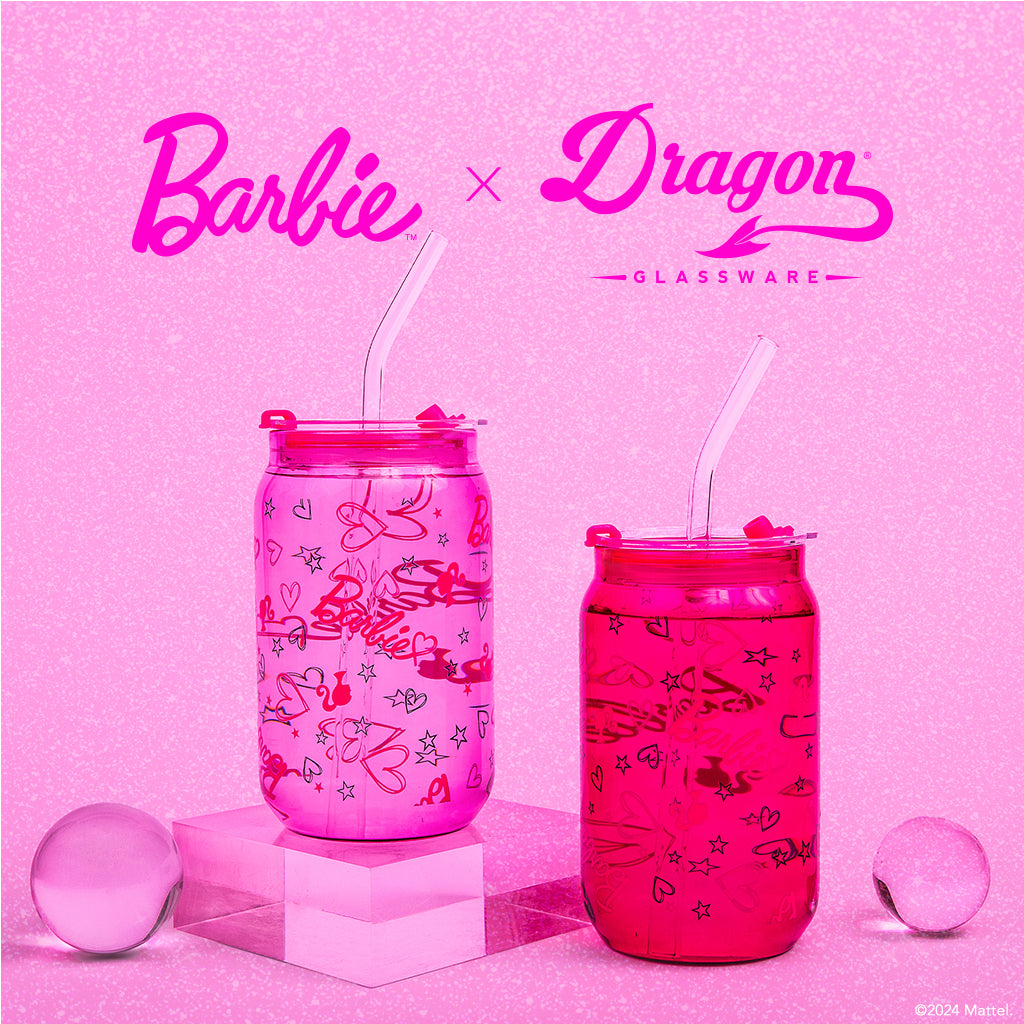 Barbie™ X Dragon Glassware® Love Out Loud Drinking Glasses - Bộ 2 Ly Thủy Tinh Cao Cấp Chính Hãng