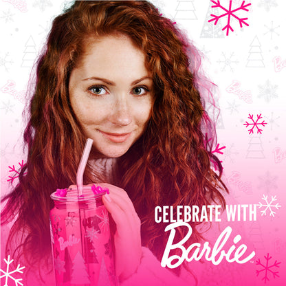 Barbie™ Christmas Drinking Glasses - 20 Oz - Bộ 2 Ly Thủy Tinh Giáng Sinh Cao Cấp Dragon Glassware