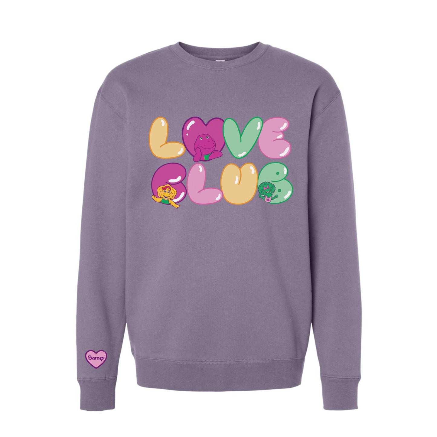 Barney Love Club Sweatshirt - Áo Nỉ Chui Đầu Nhuộm Màu Tự Nhiên - Mattel Creations - Hình ảnh sản phẩm