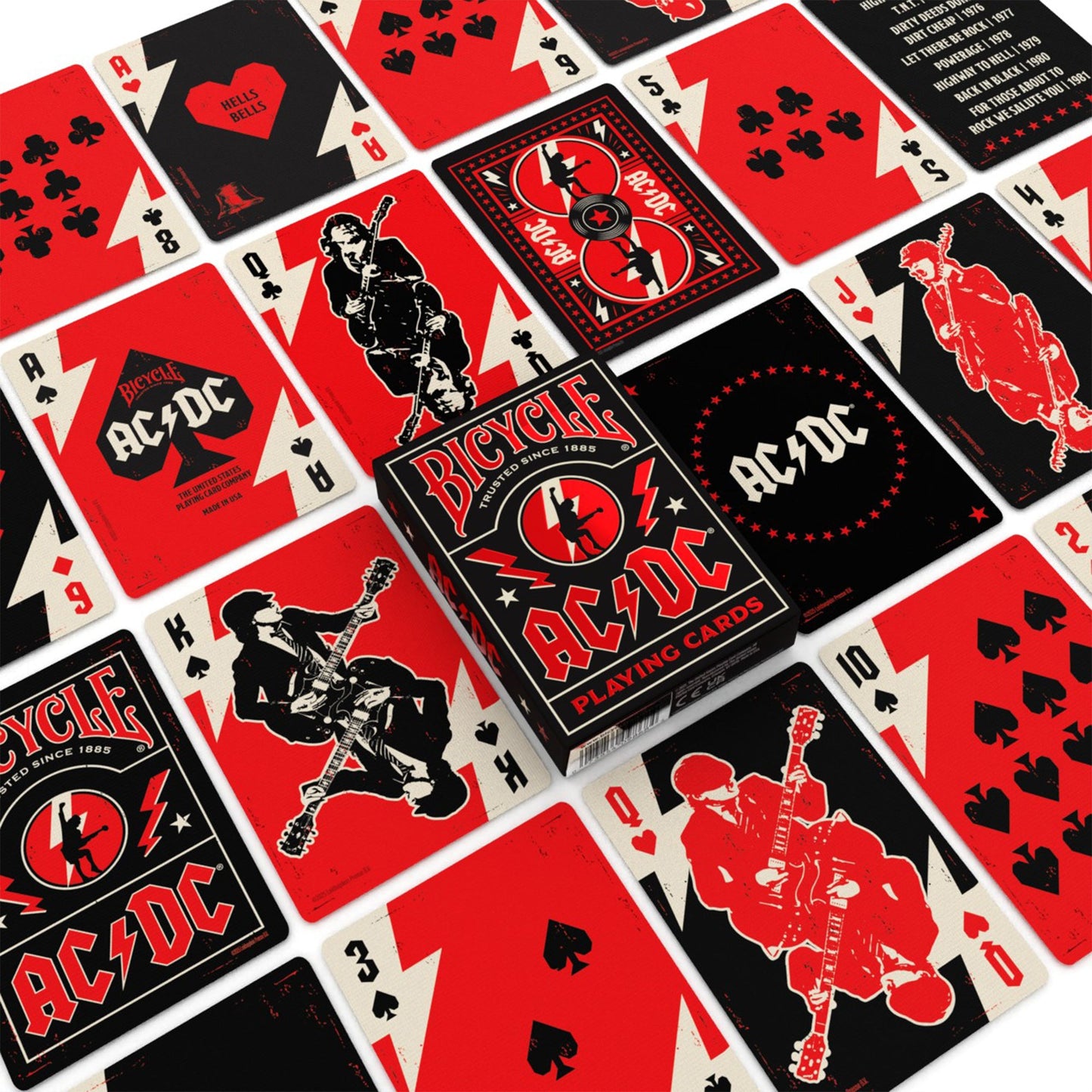 Bicycle AC/DC Playing Cards - Bộ bài tây chủ đề Rock 'n' Roll - Bicycle