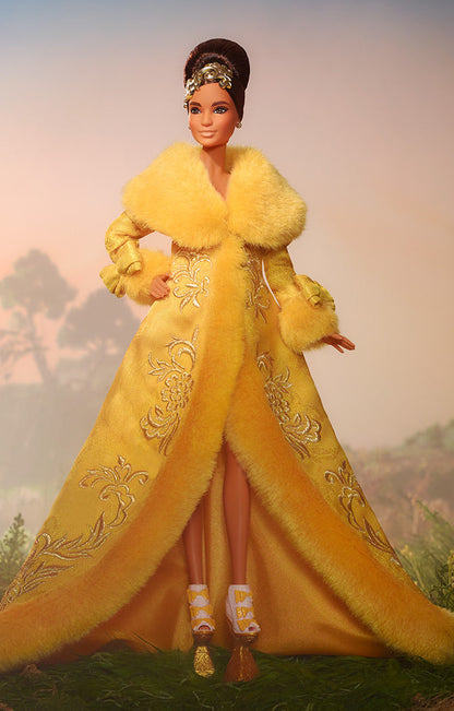 Guo Pei Barbie Doll Wearing Golden-Yellow Gown - Búp bê Sưu tầm Cao cấp Barbie Signature
