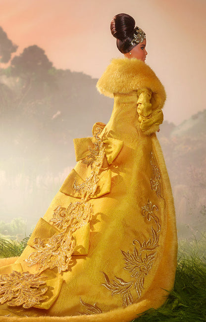 Guo Pei Barbie Doll Wearing Golden-Yellow Gown - Búp bê Sưu tầm Cao cấp Barbie Signature