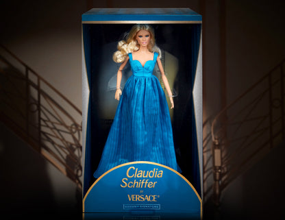 Claudia Schiffer Supermodel Barbie Doll in Versace Gown - Búp bê Siêu mẫu Sưu tầm Barbie Signature