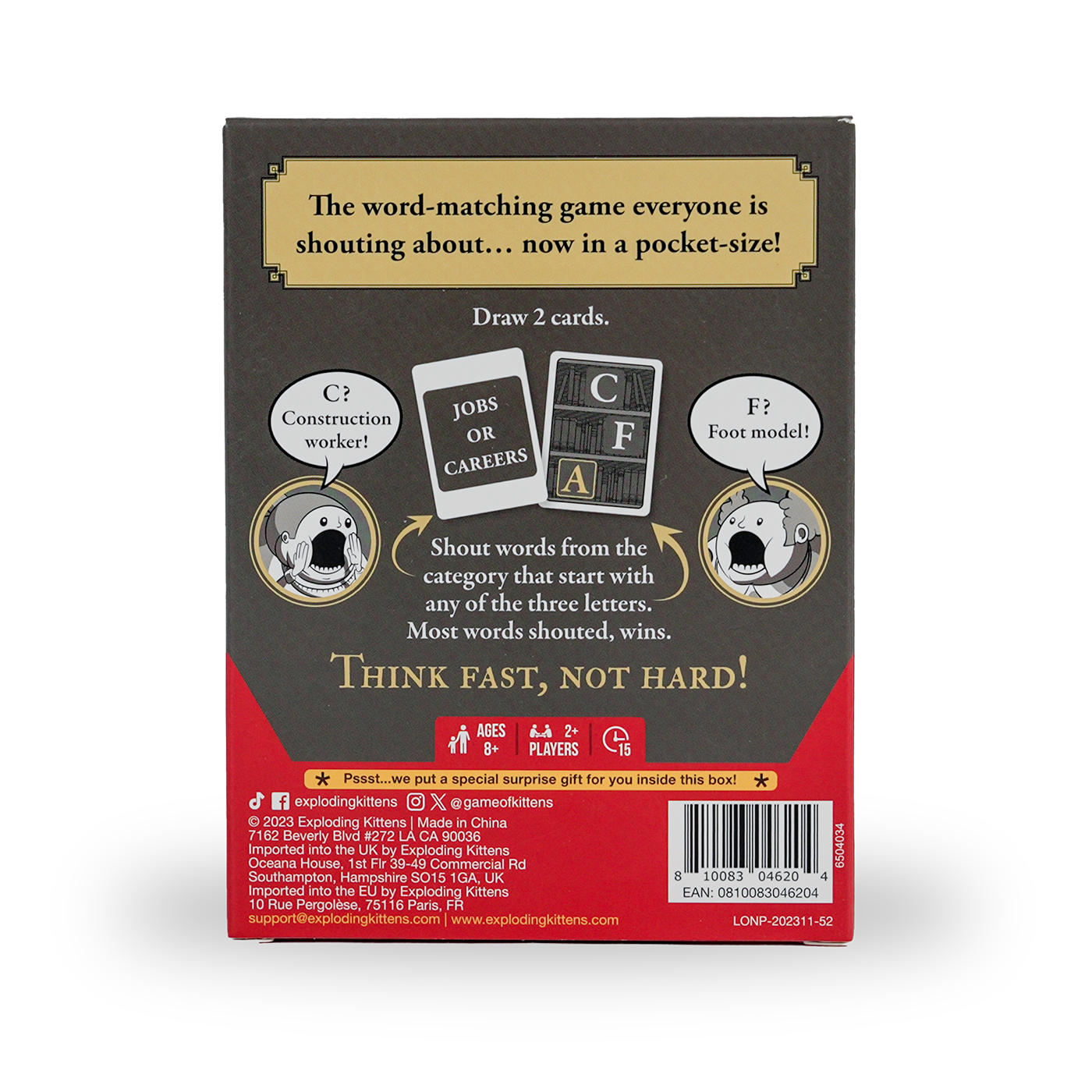 Really Loud Librarians: Grab & Game Edition - Trò chơi đố chữ du lịch - Exploding Kittens