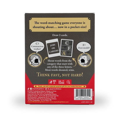 Really Loud Librarians: Grab & Game Edition - Trò chơi đố chữ du lịch - Exploding Kittens