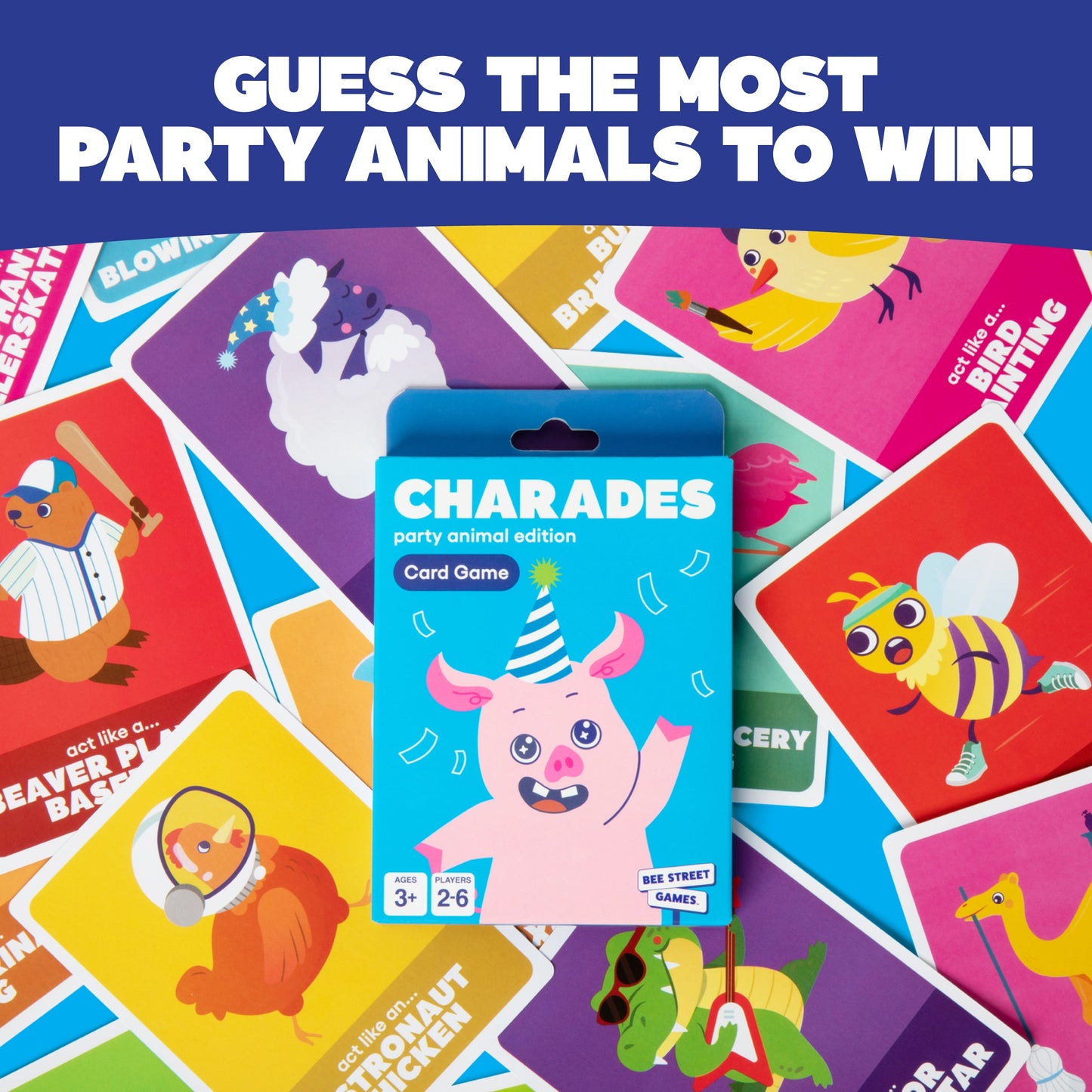 Charades, Party Animal Edition from Bee Street Games, by Relatable – C