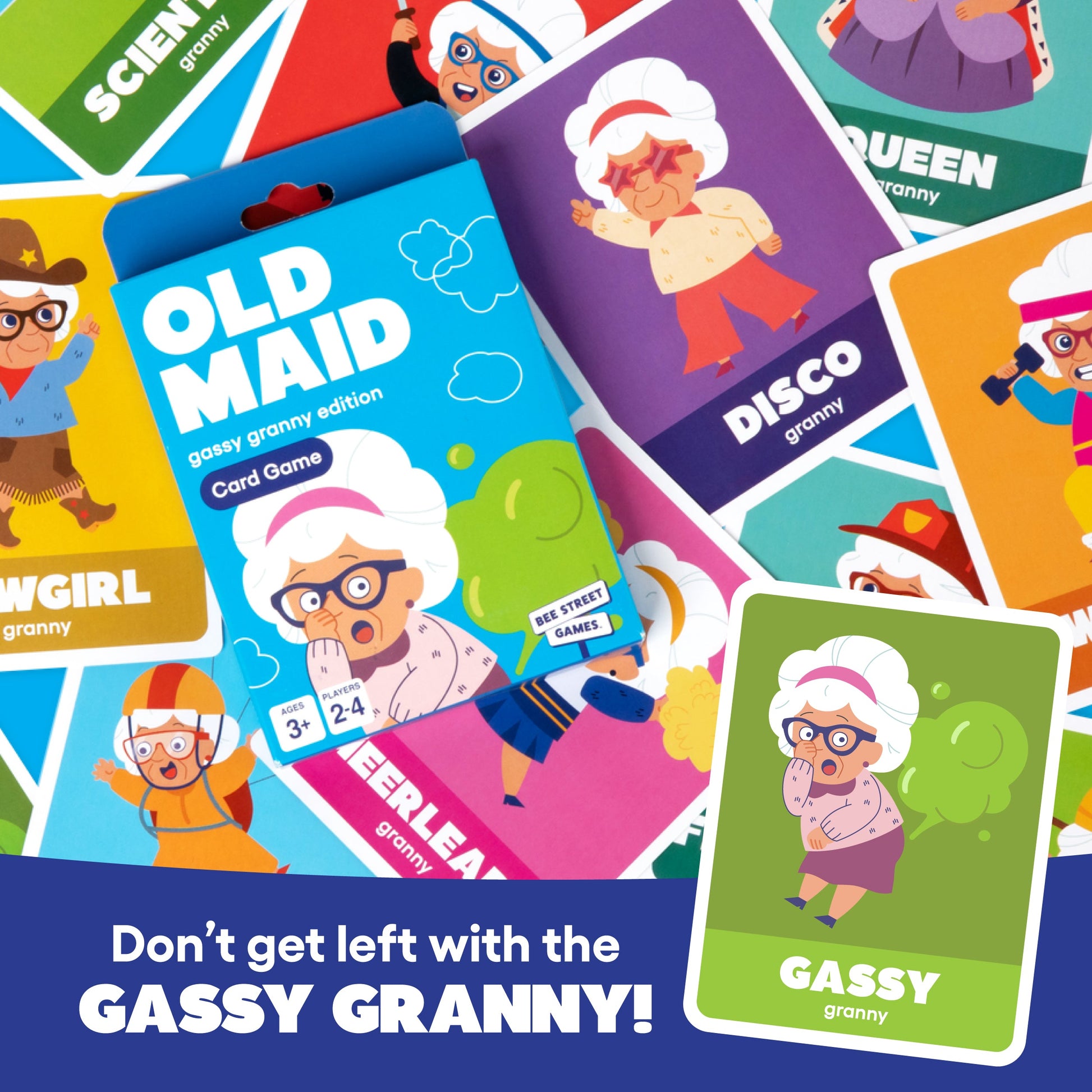Old Maid, The Gassy Granny Edition from Bee Street Games, by Relatable