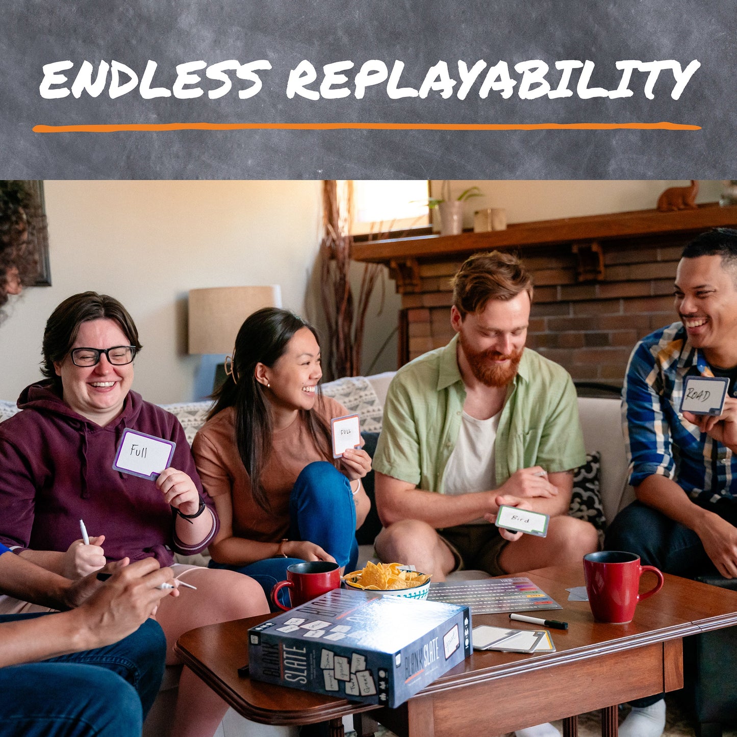 BLANK SLATE™ - Board Game Điền Từ Đoán Ý Đồng Đội - The Op Games