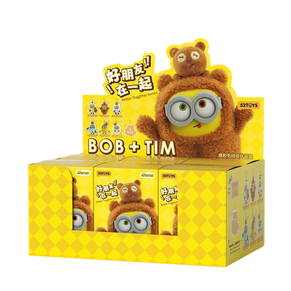 BOB & TIM – BEST BUDDIES FOREVER VINYL PLUSH KEYCHAIN BLIND BOX - Móc khóa gấu bông Blind Box - 52TOYS