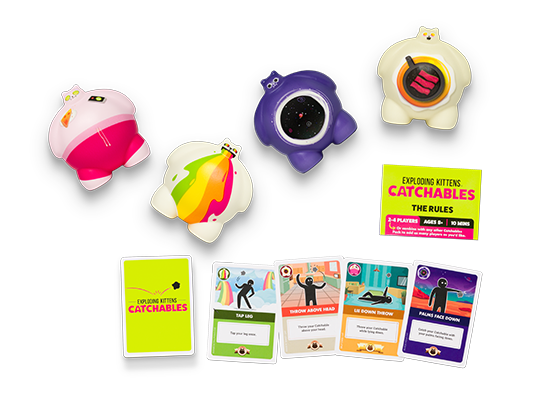 Catchables 4-Pack - Bộ đồ chơi tung hứng phản xạ - Exploding Kittens