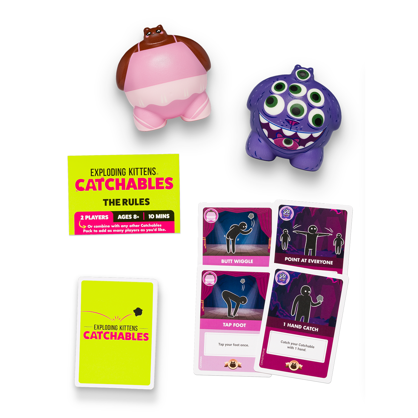 Catchables 2-Pack #3 (Caterina & Catastrophe) - Trò chơi tung bắt mèo squishy - Exploding Kittens