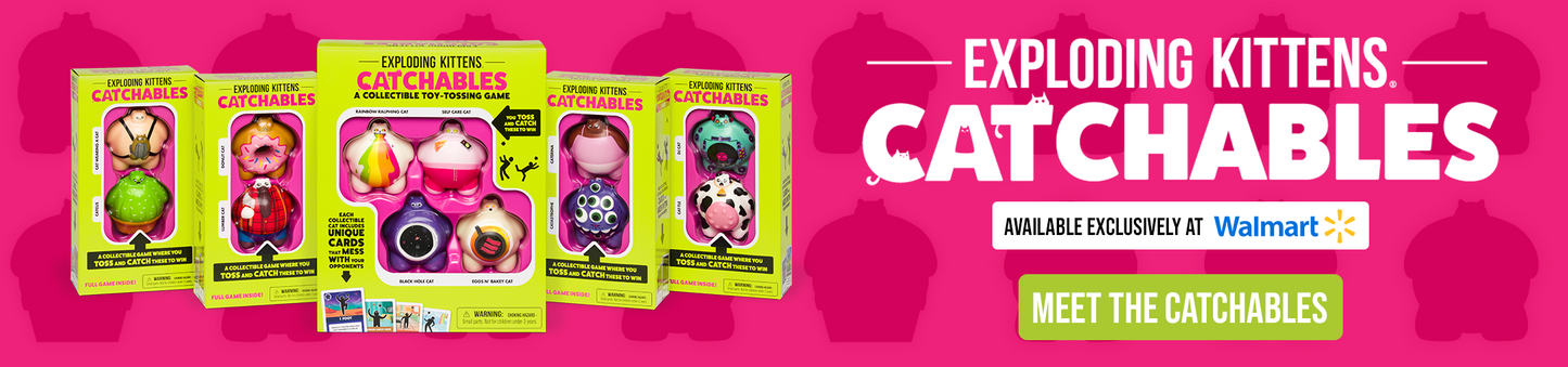 Catchables 4-Pack - Trò chơi tung hứng Squishy - Exploding Kittens