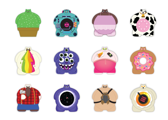 Catchables 4-Pack - Trò chơi tung hứng Squishy - Exploding Kittens