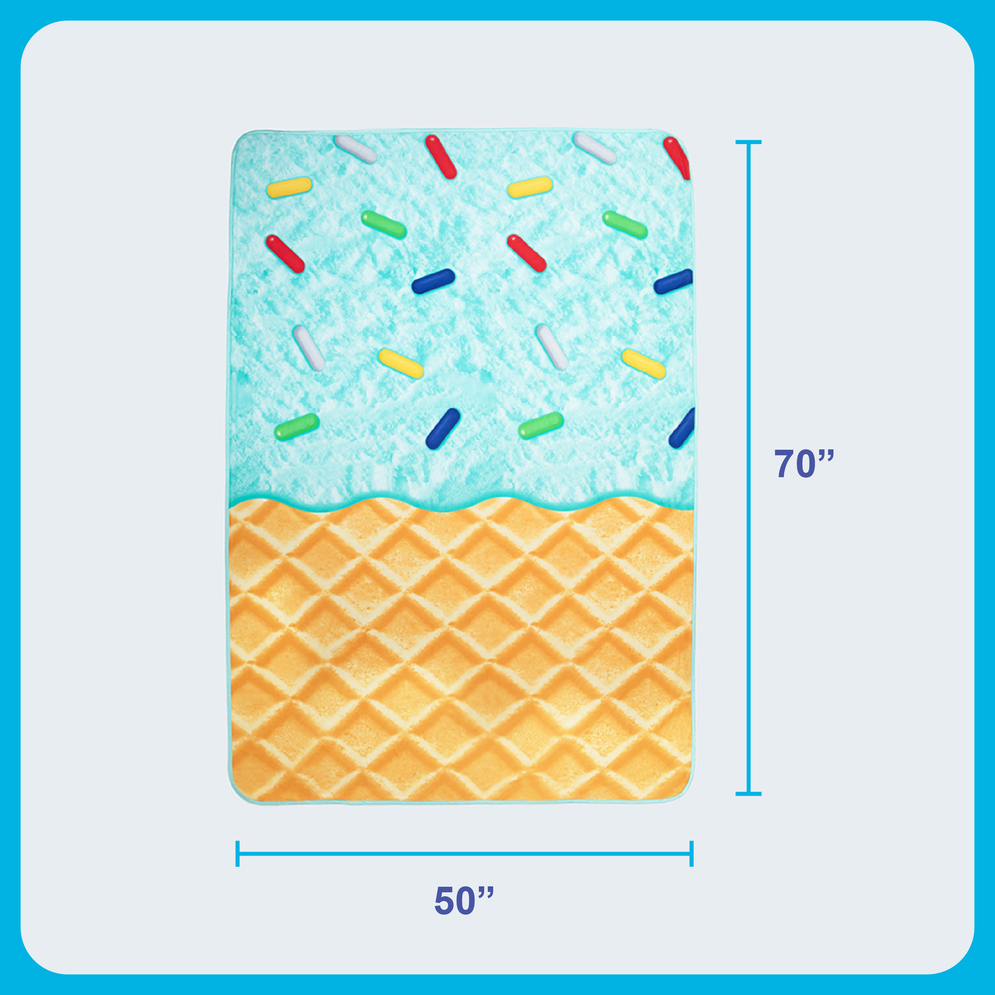 Cozy Concepts Co. Ice Cream Cooling Blanket - Chăn Làm Mát Mùa Hè Họa Tiết Kem - Relatable - Hình ảnh bổ sung 7