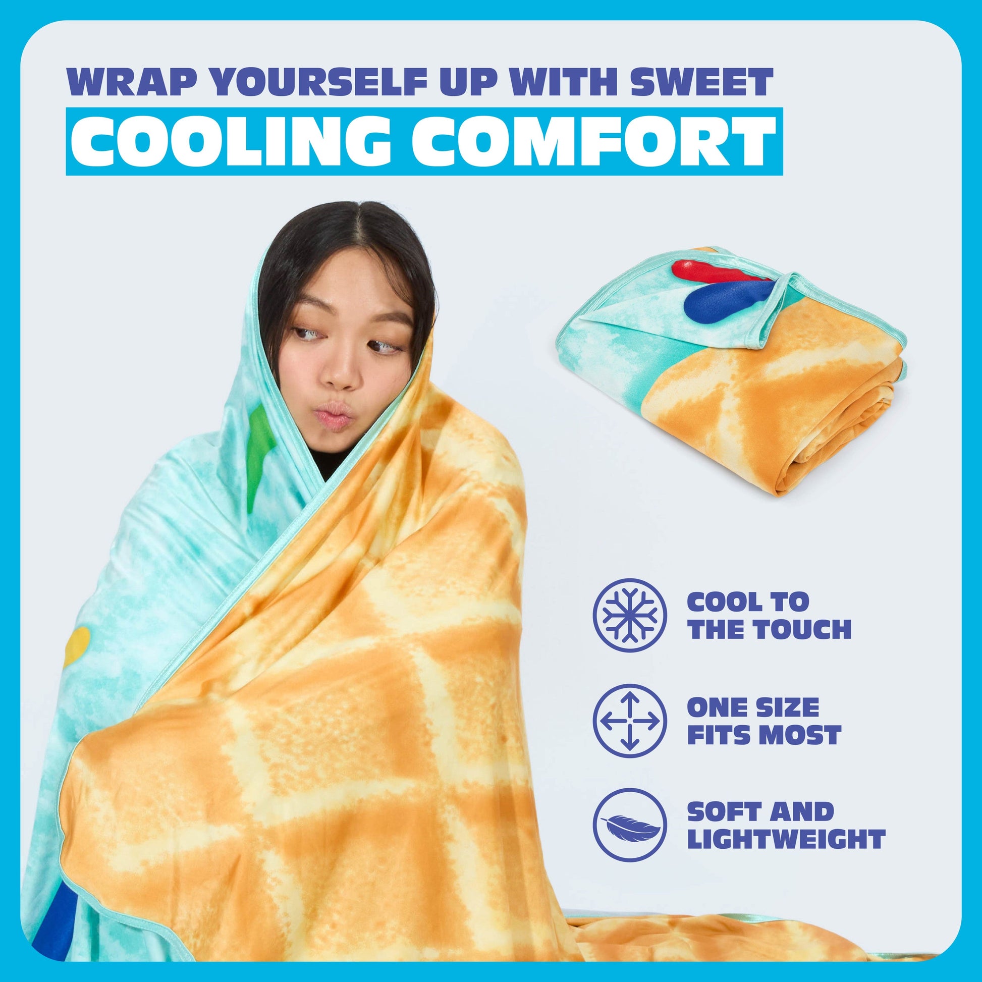 Cozy Concepts Co. Ice Cream Cooling Blanket - Chăn Làm Mát Mùa Hè Họa Tiết Kem - Relatable - Hình ảnh bổ sung 4