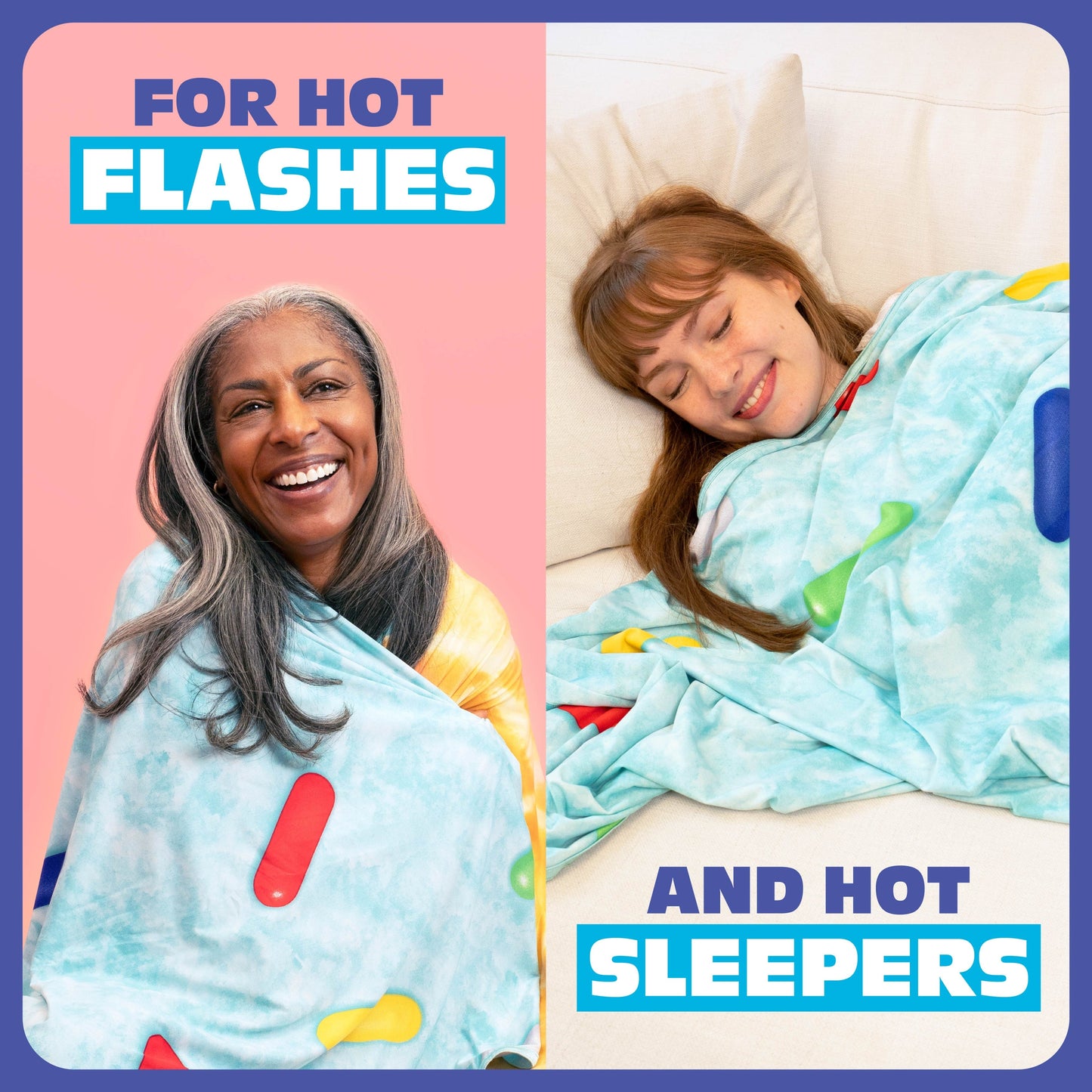 Cozy Concepts Co. Ice Cream Cooling Blanket - Chăn Làm Mát Mùa Hè Họa Tiết Kem - Relatable - Góc nhìn khác 3
