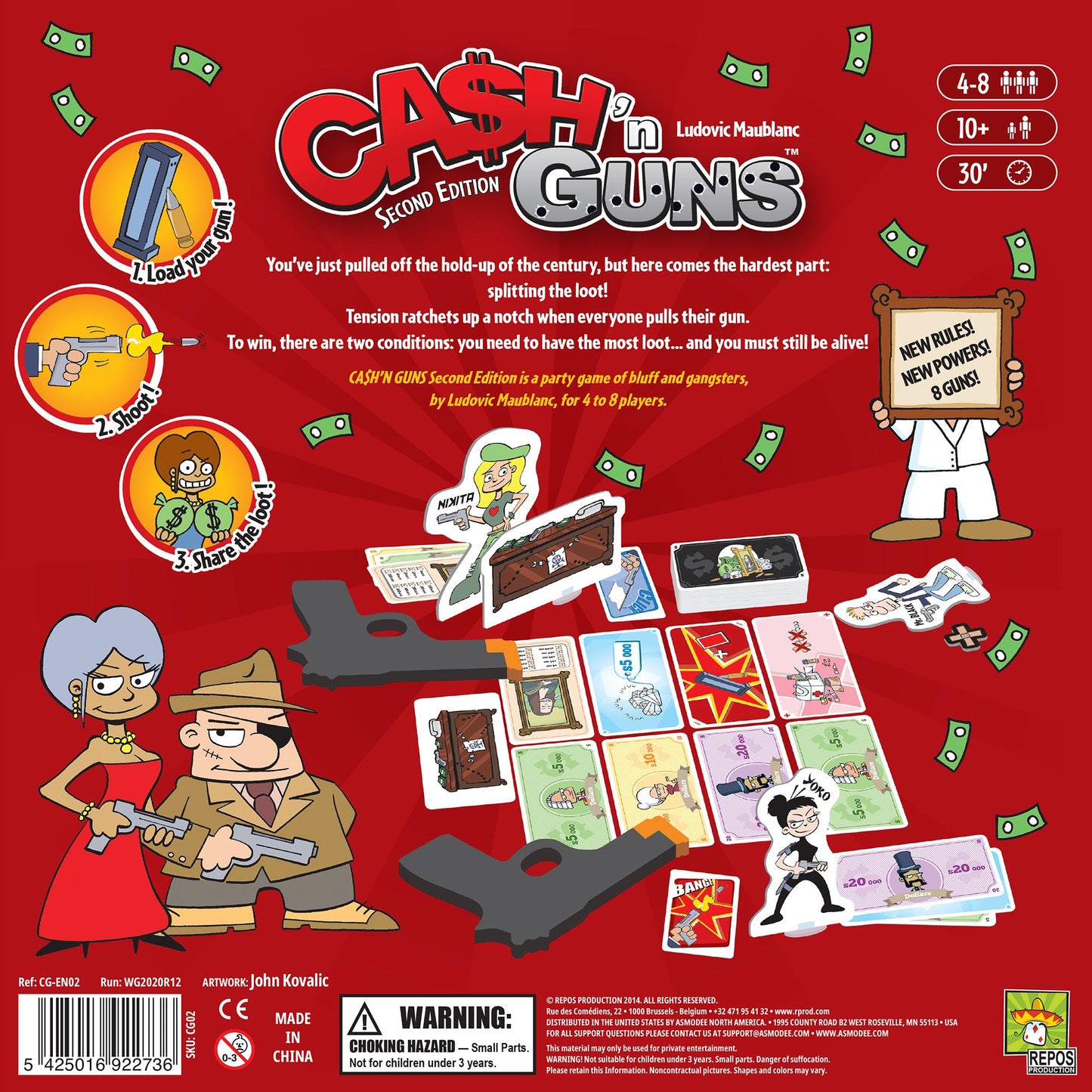 Cash N Guns 2nd Edition - Trò chơi Board Game Tiệc Tùng Cướp Bóc - Repos Production