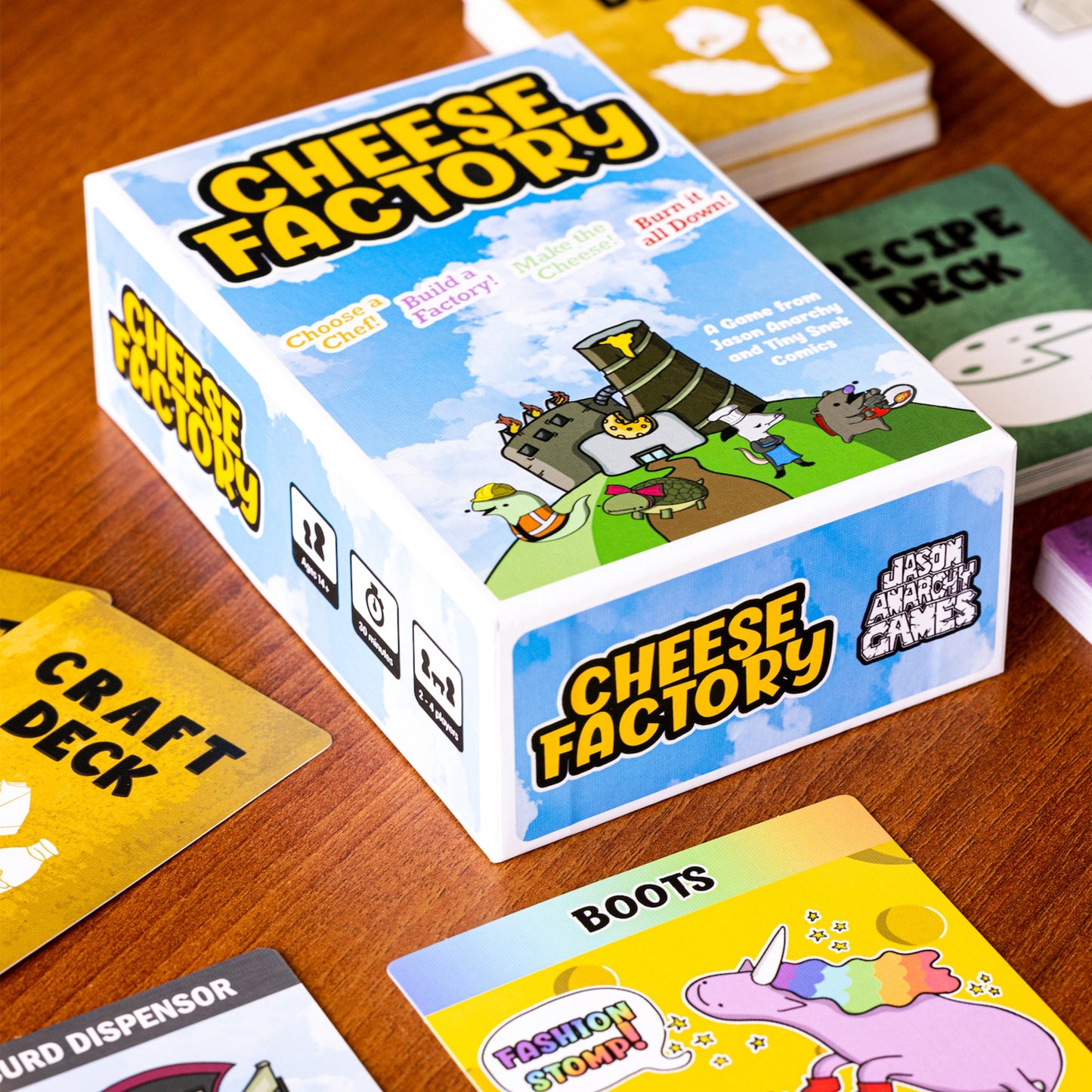 Cheese Factory Board Game - Trò chơi thẻ bài xây dựng nhà máy - Jason Anarchy Games