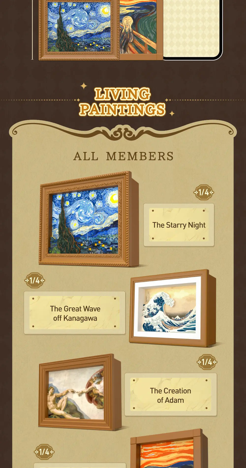 QUESERA - LIVING PAINTINGS - Mô hình Blind Box Nghệ thuật - 52TOYS