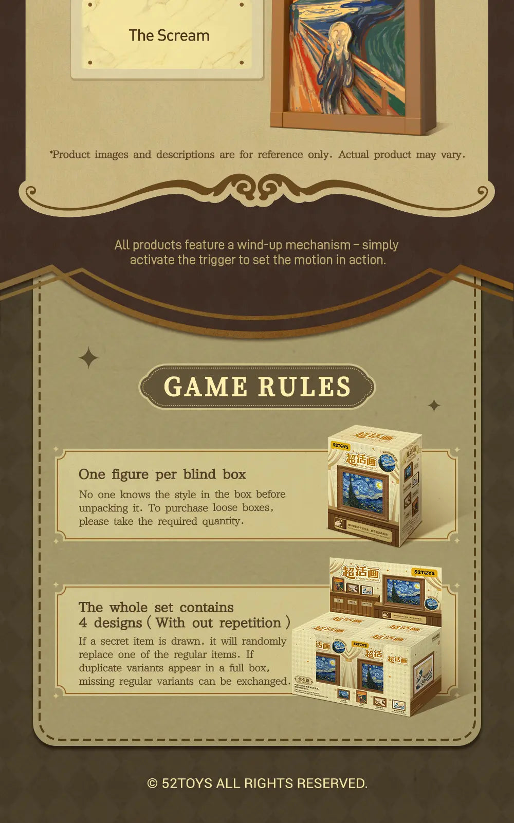 QUESERA - LIVING PAINTINGS - Mô hình Blind Box Nghệ thuật - 52TOYS