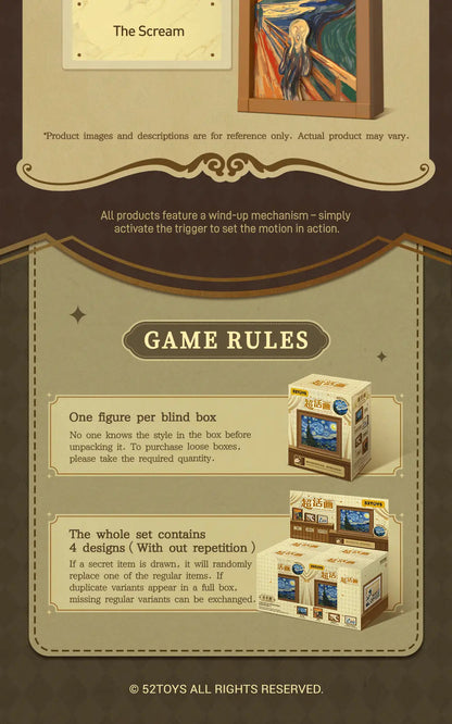 QUESERA - LIVING PAINTINGS - Mô hình Blind Box Nghệ thuật - 52TOYS