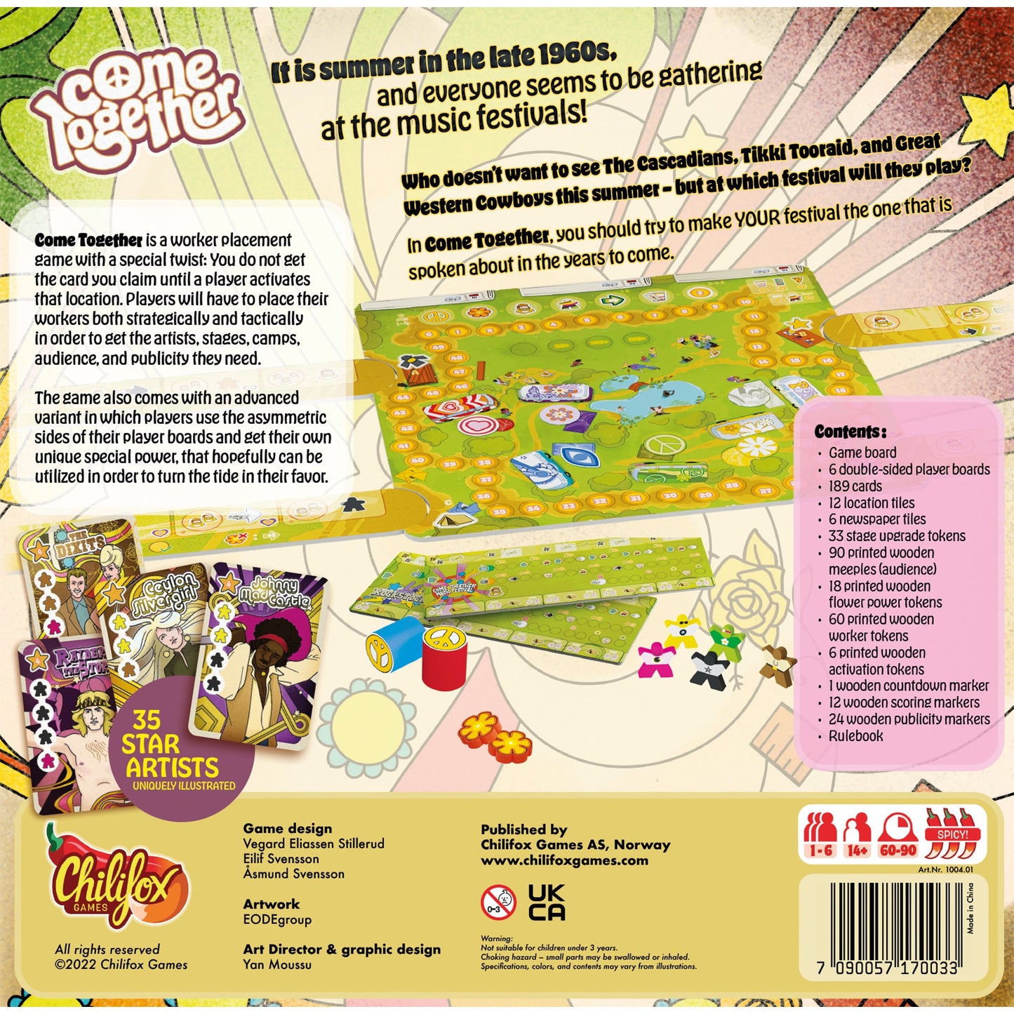 Come Together Board Game - Trò chơi chiến thuật lễ hội âm nhạc - Surfin' Meeple