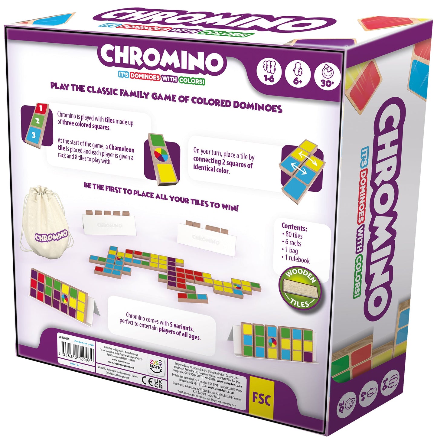 Chromino Board Game - Trò chơi Domino màu sắc chiến thuật - Zygomatic