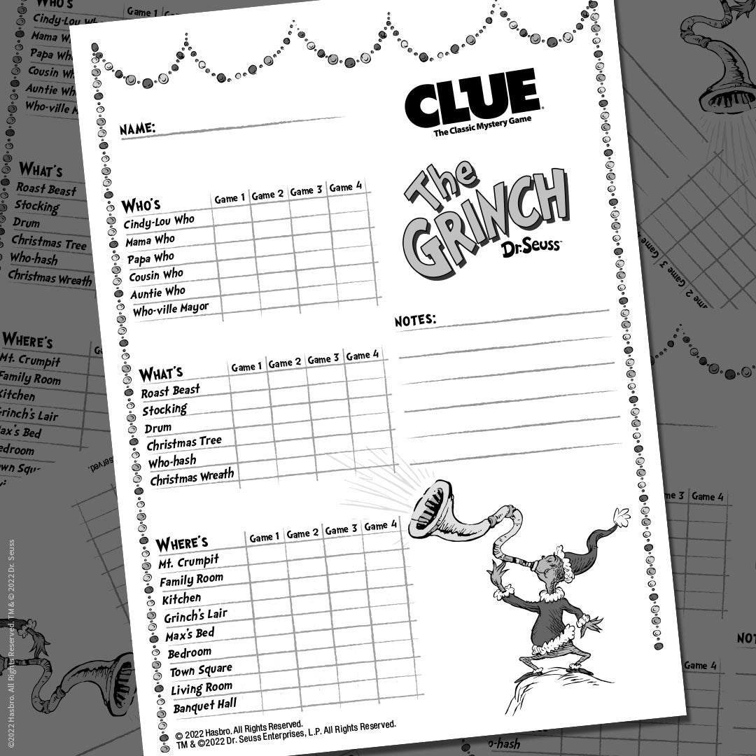 CLUE®: Grinch - Board Game Trinh Thám Giáng Sinh - The Op Games