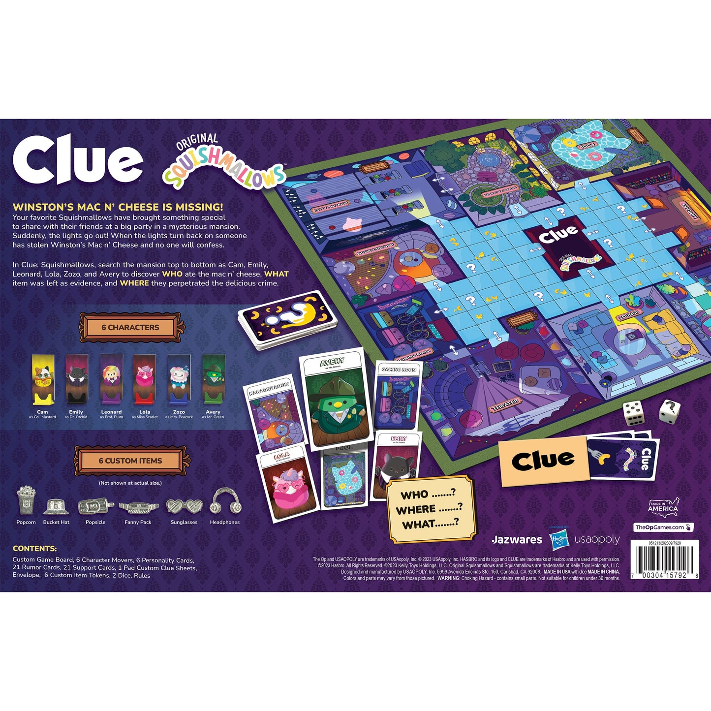 Clue®: Original Squishmallows™ - Board game giải đố tìm thủ phạm - The Op Games