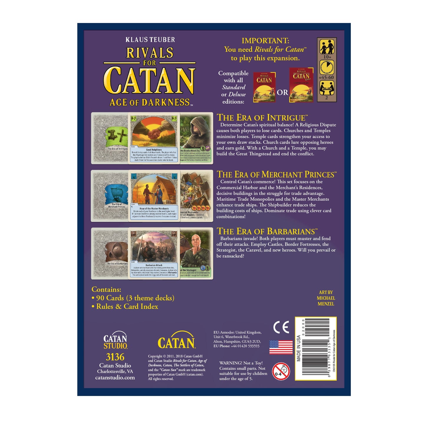 Rivals for CATAN - Age of Darkness Revised - Bản mở rộng trò chơi thẻ bài - Catan Studio - Góc nhìn khác 3