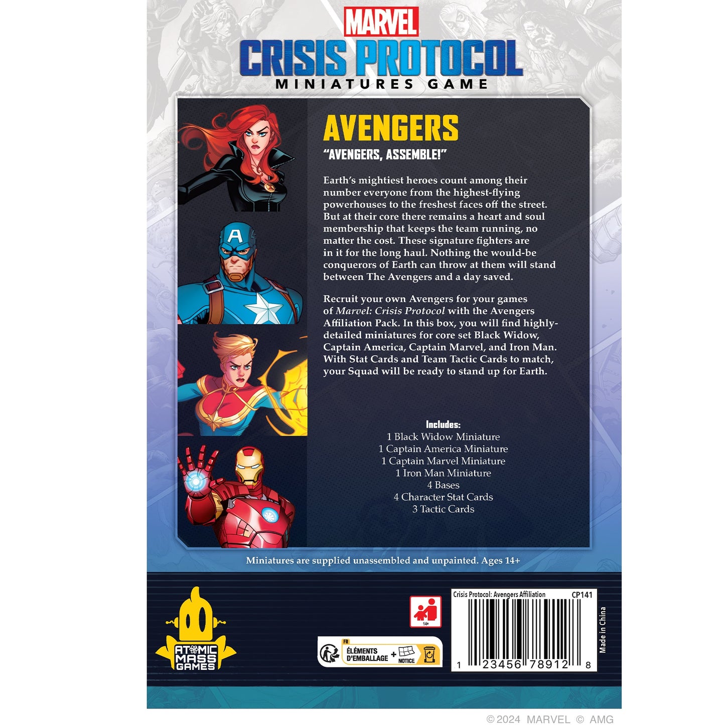 Marvel: Crisis Protocol – Avengers Affiliation Pack - Bộ Mô Hình Chiến Thuật Siêu Anh Hùng - Atomic Mass Games - Hình ảnh chi tiết 2