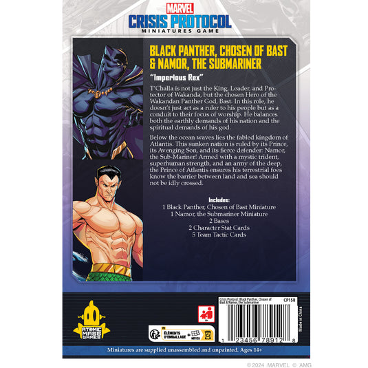 Marvel: Crisis Protocol - Black Panther, Chosen of Bast & Namor, the Sub-Mariner | Bộ Mở Rộng Board Game Chiến Thuật | Atomic Mass Games - Hình ảnh chi tiết 2