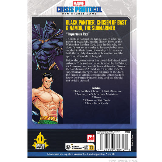 Marvel: Crisis Protocol - Black Panther, Chosen of Bast & Namor, the Sub-Mariner | Bộ Mở Rộng Board Game Chiến Thuật | Atomic Mass Games - Hình ảnh chi tiết 2