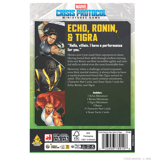 Marvel: Crisis Protocol - Echo, Ronin & Tigra Bộ Mở Rộng Board Game Chiến Thuật Atomic Mass Games