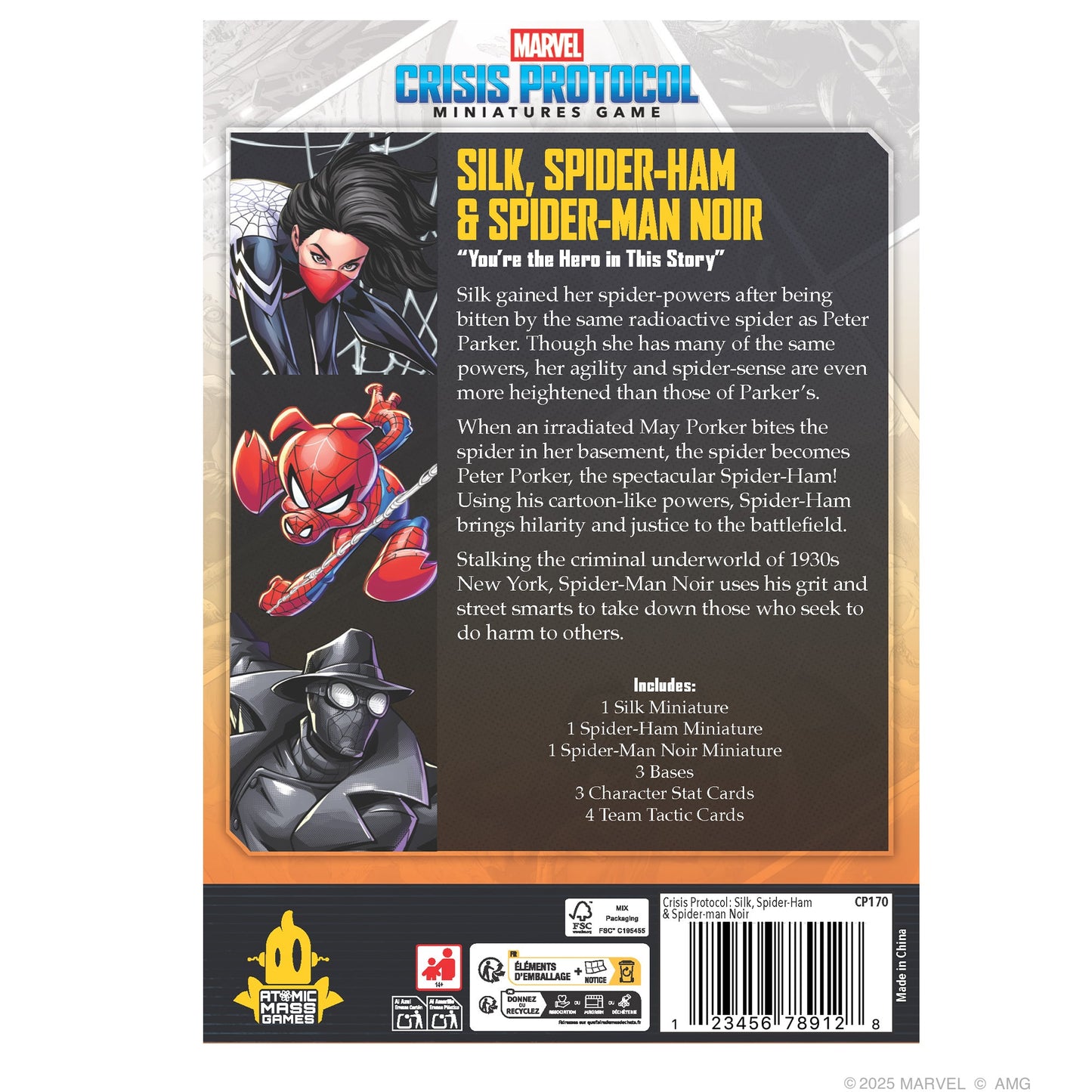 Marvel: Crisis Protocol - Silk, Spider-Ham & Spider-Man Noir | Bộ Mở Rộng Board Game Chiến Thuật | Atomic Mass Games - Hình ảnh chi tiết 2
