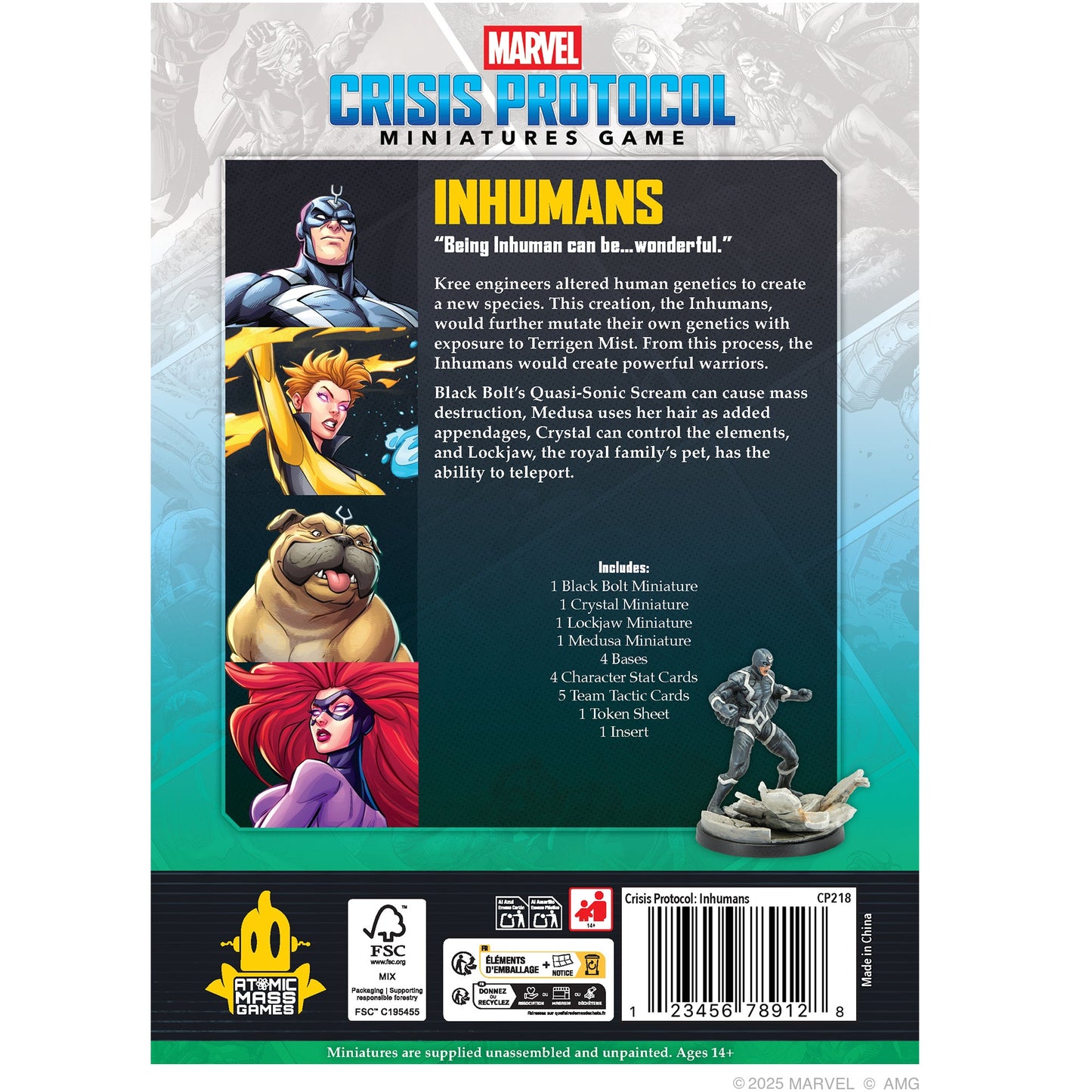 Marvel: Crisis Protocol – Inhumans Affiliation Pack - Bộ Mô Hình Chiến Thuật - Atomic Mass Games