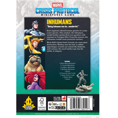 Marvel: Crisis Protocol – Inhumans Affiliation Pack - Bộ Mô Hình Chiến Thuật - Atomic Mass Games