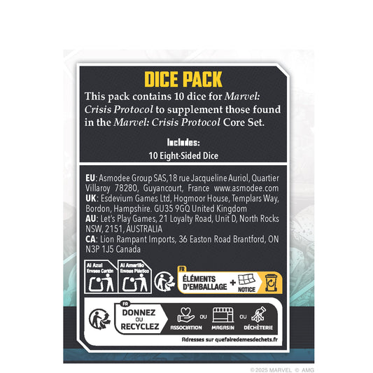 Marvel: Crisis Protocol - Dice Pack - Bộ 10 Xúc Xắc Phụ Kiện Game Chiến Thuật - Atomic Mass Games - Hình ảnh chi tiết 2