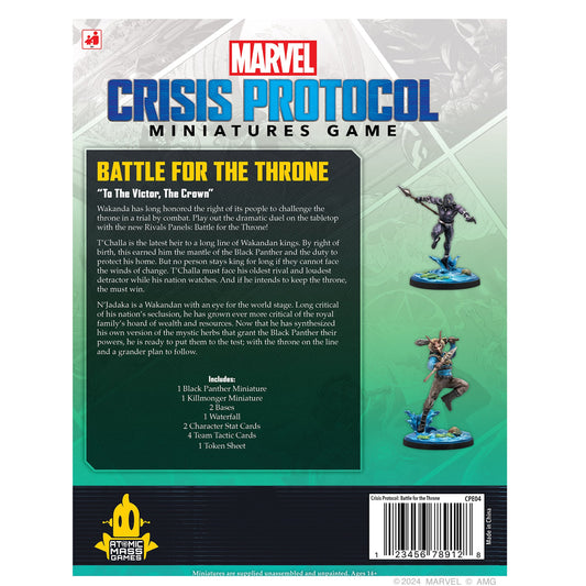 Marvel: Crisis Protocol - Rival Panels: Battle for the Throne - Bộ Trò Chơi Mô Hình Chiến Thuật - Atomic Mass Games