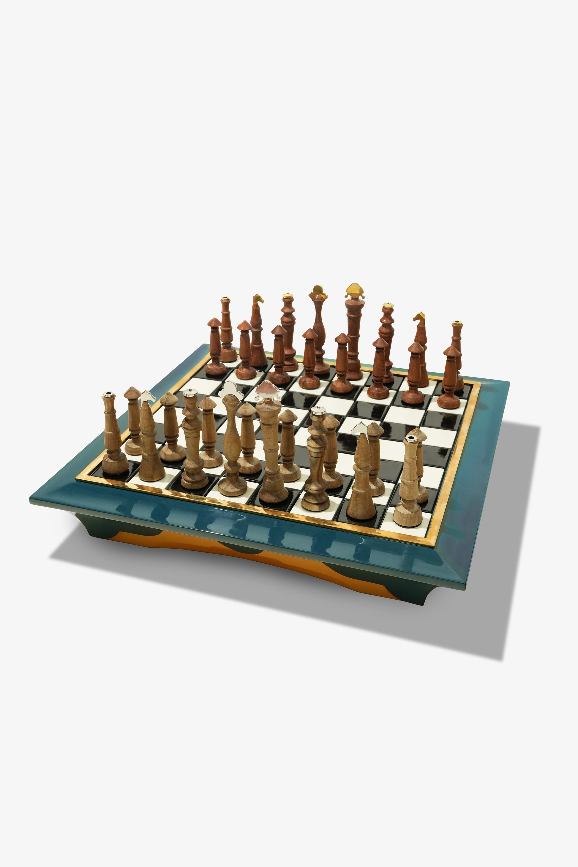 Indochine La Cour Royale Chess & Checker Set