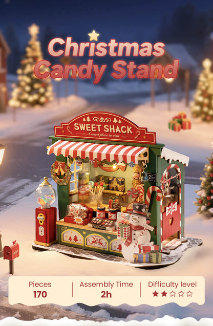 Rolife DIY Miniature House - Christmas Candy Stand DS043 - Mô hình nhà gỗ tí hon - Rolife