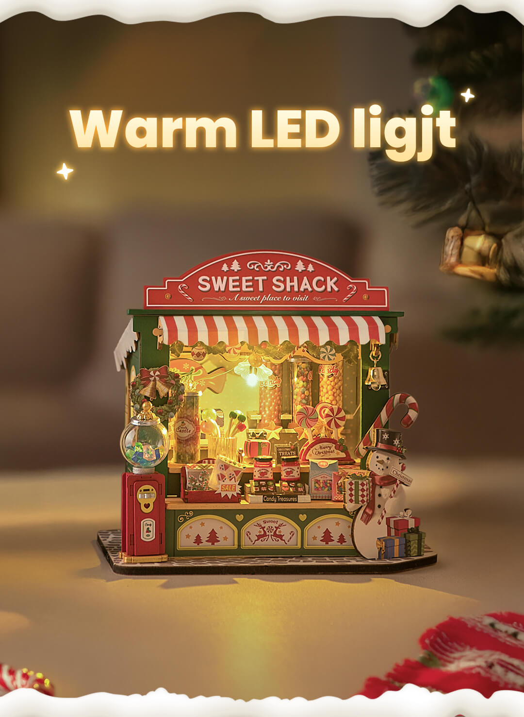 Rolife DIY Miniature House - Christmas Candy Stand DS043 - Mô hình nhà gỗ tí hon - Rolife