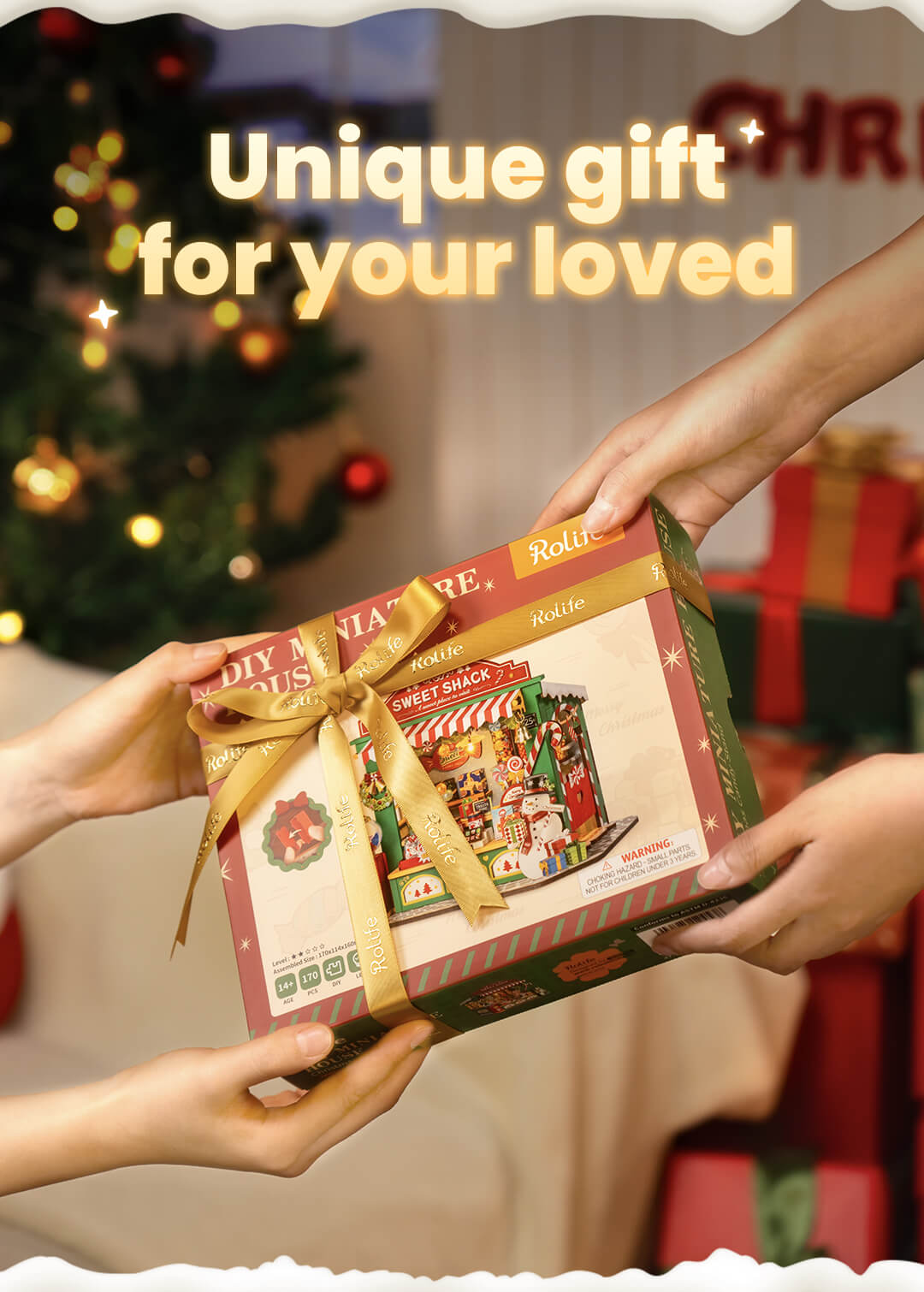 Rolife DIY Miniature House - Christmas Candy Stand DS043 - Mô hình nhà gỗ tí hon - Rolife