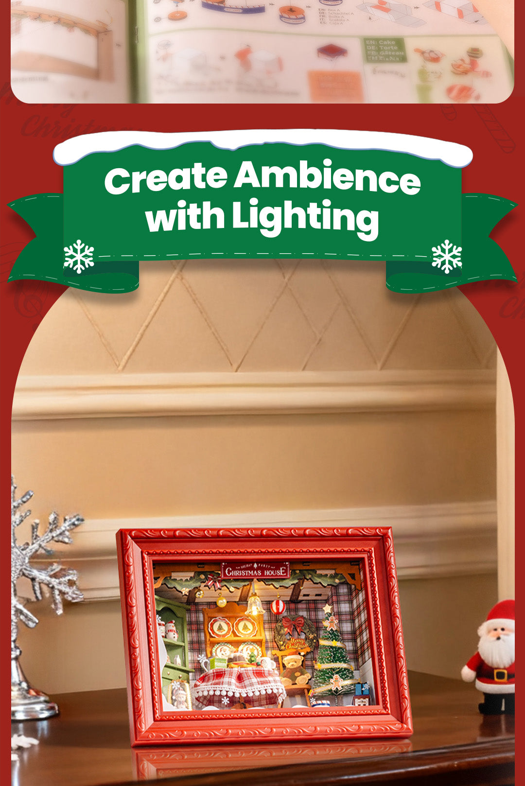 Rolife 3D Wooden Puzzle - Christmas Eve Party DP005 - Mô hình gỗ 3D Khung tranh Giáng sinh - Rolife DP005