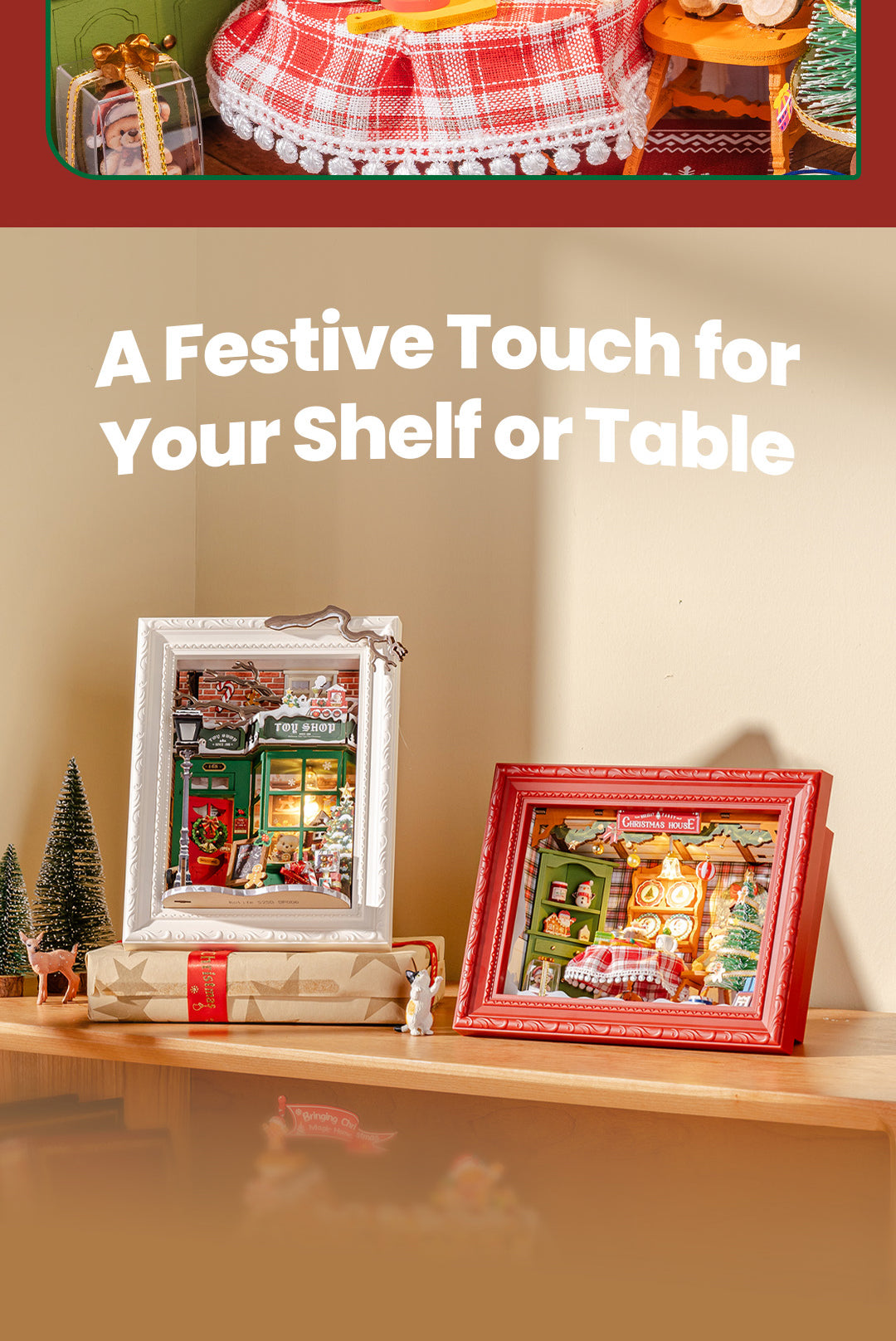 Rolife 3D Wooden Puzzle - Christmas Eve Party DP005 - Mô hình gỗ 3D Khung tranh Giáng sinh - Rolife DP005