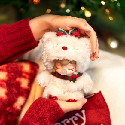 Rolife Christmas Bear Plush Pendant MN002 - Móc khóa gấu bông Giáng sinh - Rolife