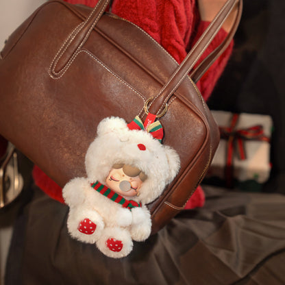 Rolife Christmas Bear Plush Pendant MN002 - Móc khóa gấu bông Giáng sinh - Rolife