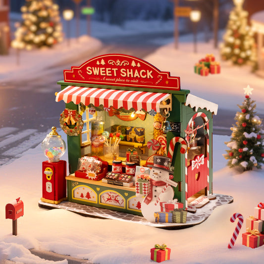 Rolife DIY Miniature House - Christmas Candy Stand DS043 - Mô hình nhà gỗ tí hon - Rolife