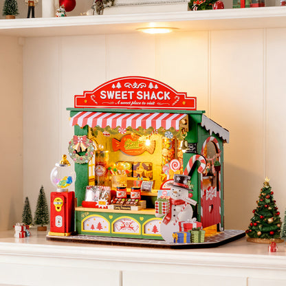 Rolife DIY Miniature House - Christmas Candy Stand DS043 - Mô hình nhà gỗ tí hon - Rolife